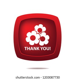 Thanks vector button, web design element