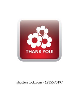 Thanks vector button, web design element