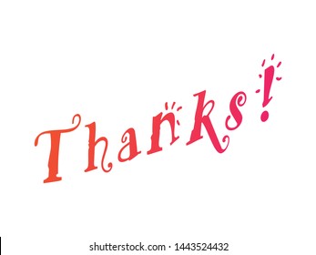 Thanks vector typography background for photo overlay or heading, title for compliment card -- birthday, office party, posters, flyers, greeting cards, arts and craft, Wallpaper etc.