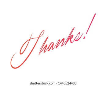 Thanks vector typography background for photo overlay or heading, title for compliment card -- birthday, office party, posters, flyers, greeting cards, arts and craft, Wallpaper etc.