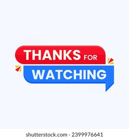 thanks for watching banner vector