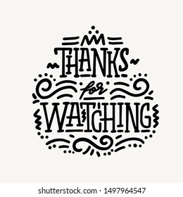 Thank For Watching Stock Vectors Images Vector Art Shutterstock