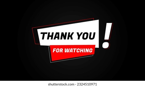 Thanks for watching text for streamer video endings svg