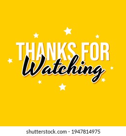 Thanks for watching web banner template design vector svg