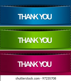thanks you banner design. vector illustration.