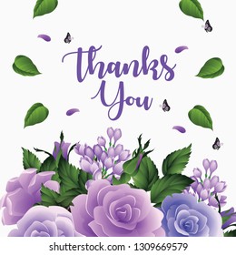 thanks you card flower
