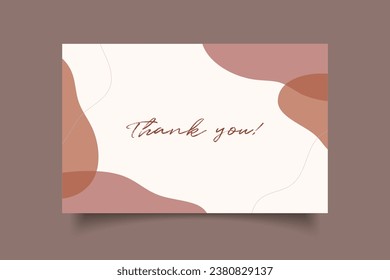 thanks you card modern creative on pastel color.suitable for invitation,wedding,poster template