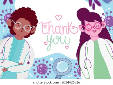 thanks you doctors greeting card
