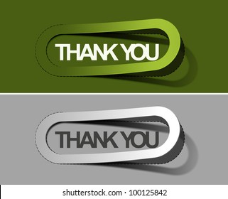 thanks you labels sticker, vector