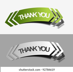 thanks you sticker design. vector illustration.