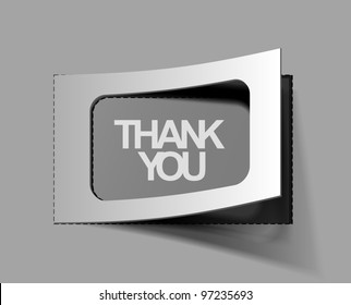 thanks you sticker design. vector illustration.