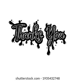 Thanks You typography design vector template