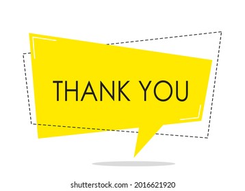  Thanks you,concept vector design layout with bubble speech