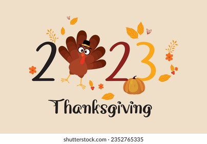 Thanksgiving 2024 Vector Printable Design Pumpkin Turkey Autumn Leafs Celebrate October T shirt Poster Greeting Cards