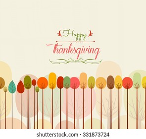 Thanksgiving. Autumn background with trees
