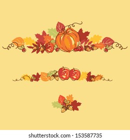 Thanksgiving autumn background vector illustration