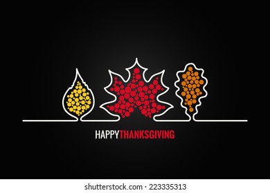 Thanksgiving autumn leaves design background