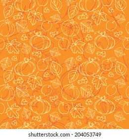 Thanksgiving autumn seamless background