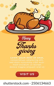 thanksgiving autumn seasonal social media post banner