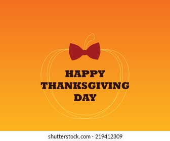 thanksgiving background with abstract apple with bow
