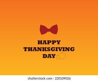 thanksgiving background with abstract apple with bow