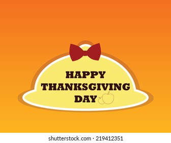 thanksgiving background with abstract dish with bow