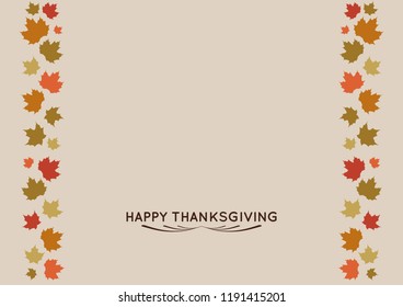 Thanksgiving background, autumn maple leaves