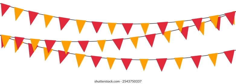 Thanksgiving background design with bunting flags. Autumn holidays party decoration.