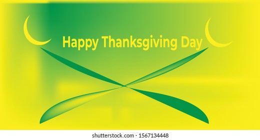 Thanksgiving Background design with moon
