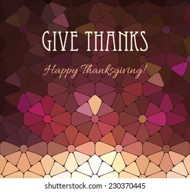 Thanksgiving background design. Vector mosaic background
