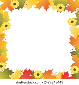 Thanksgiving background with leaves vector