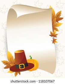 Thanksgiving background with paper