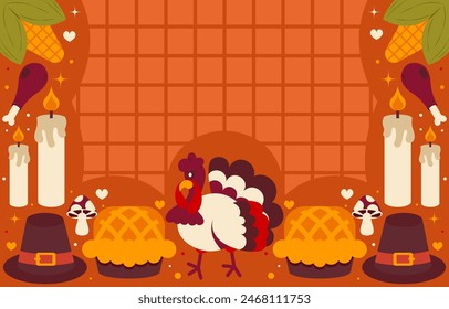 Thanksgiving background with pattern lines