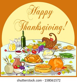 Thanksgiving background with space for text.