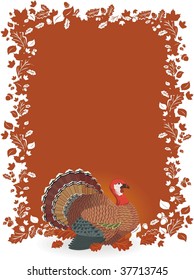 thanksgiving background with turkey