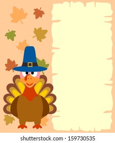 Thanksgiving  background with turkey vector