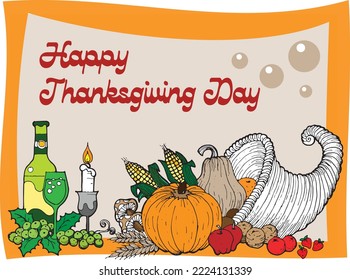 thanksgiving background vector format that can be edited in color, size, and font. Perfect for a thanksgiving background in November