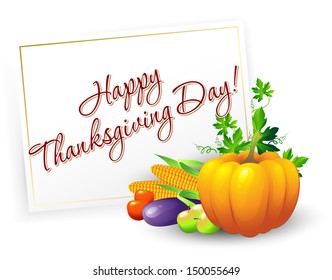 Thanksgiving Background. Vector Illustration