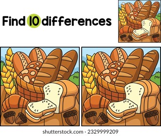 Thanksgiving Baked Bread Find The Differences