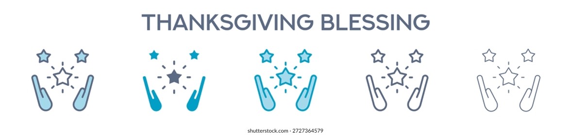 Thanksgiving Segen Element für Design-Grafik - Multi-Stile. Vektorgrafik von zwei farbigen und schwarzen. Mehrere Icons Designs können für Mobile, UI, Web verwendet werden