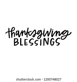 Thanksgiving Blessings hand lettering