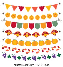 Thanksgiving bunting and decoration set