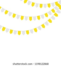 Thanksgiving bunting flags. Holiday decorations. Vector illustration