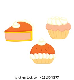 Thanksgiving Cake Food Illustration Vector Clipart