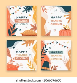 Thanksgiving Card Background, Thanksgiving Social Media Template