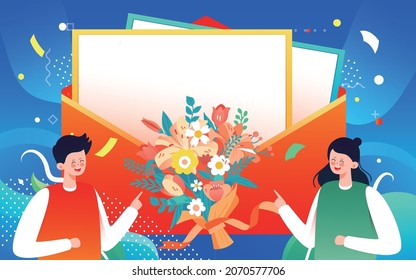 Thanksgiving card bouquet illustration birthday card holiday gift Poster