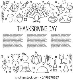 Thanksgiving card concept. Vector illustration for design and web,