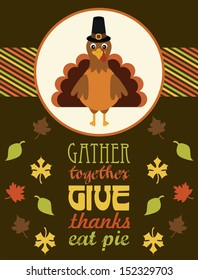 thanksgiving card design. vector illustration