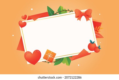 Thanksgiving card love illustration birthday card holiday gift Poster