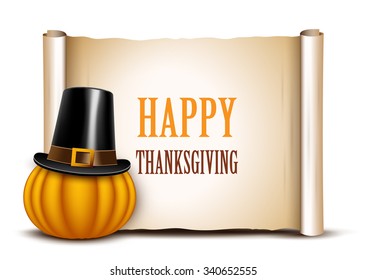 Thanksgiving card on a white background.